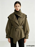 Double-Breasted Belted Trench Coat