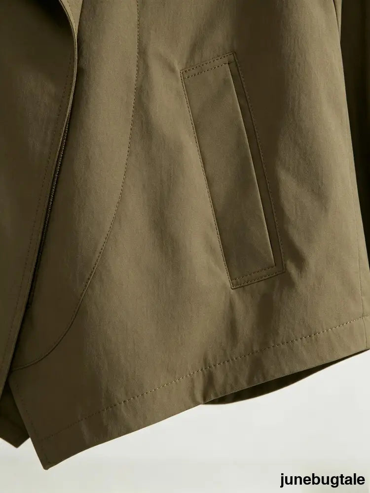 Double-Breasted Belted Trench Coat