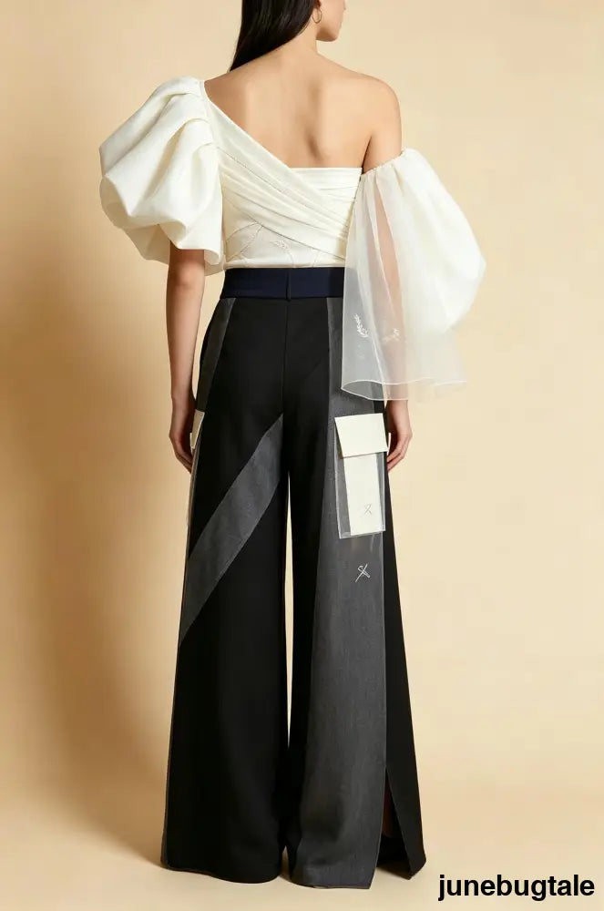 High Waist Straight Wide Leg Floor Length Casual Pants
