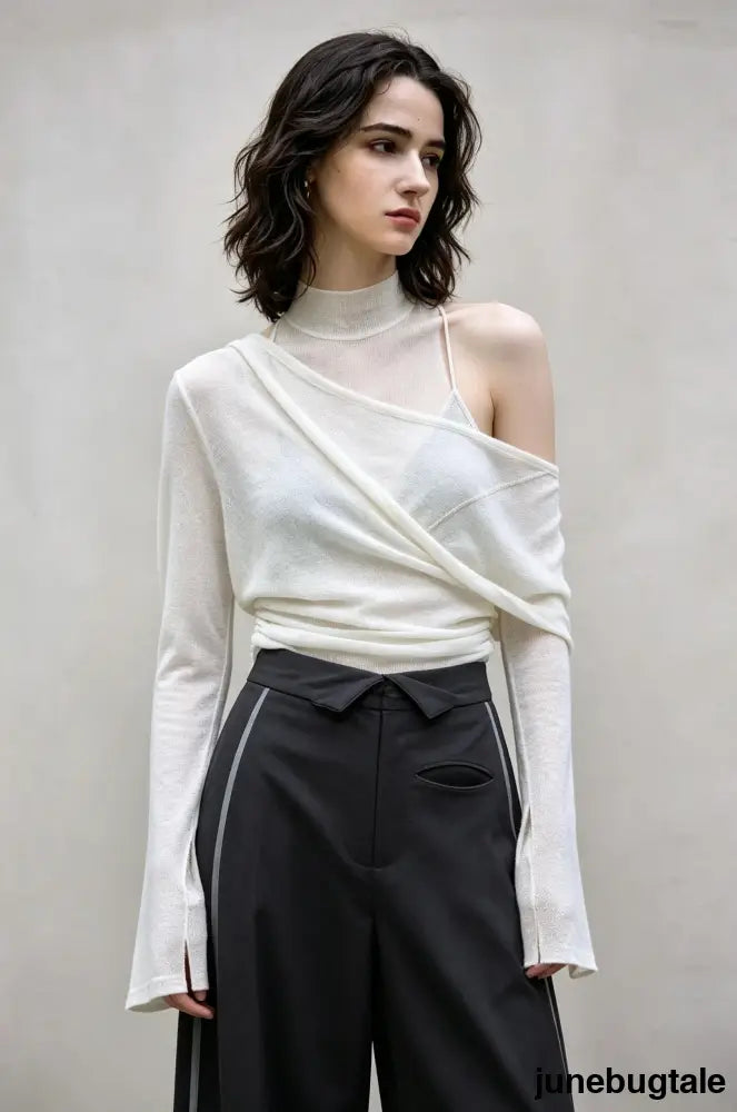 Lightweight Wool Blend Knit Top