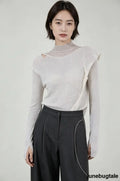 Seamless Fine Wool Knit Top
