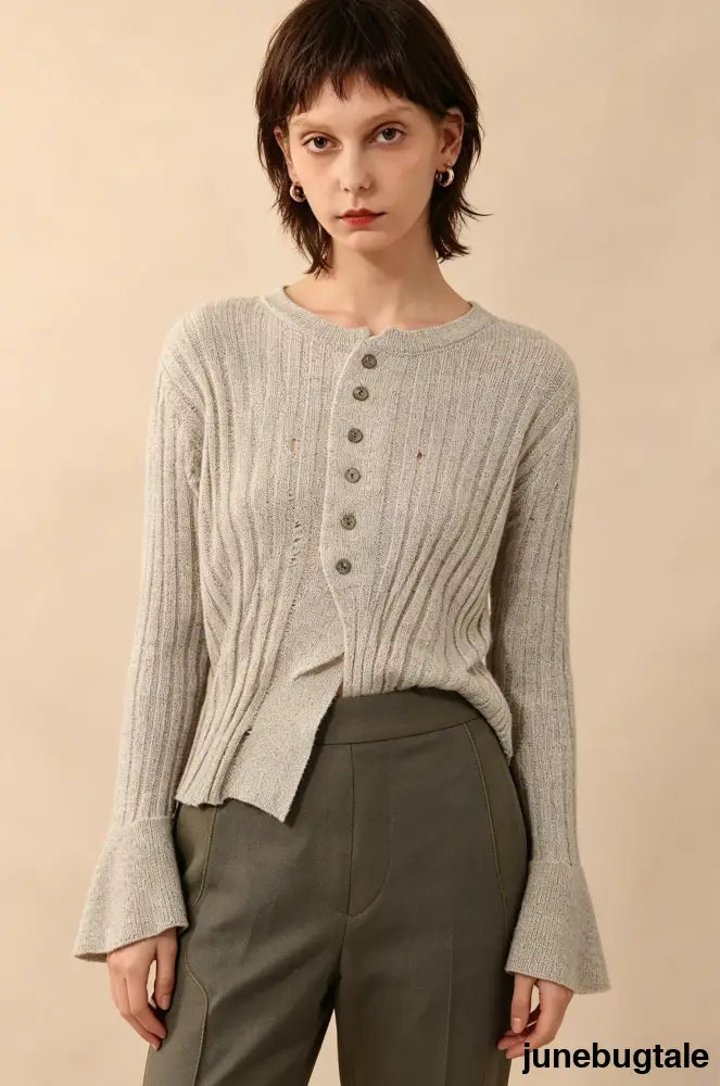 Soft Cropped Open Front Knit Top - Yellow / One Size