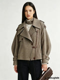 Vintage Plaid Cropped Trench Coat